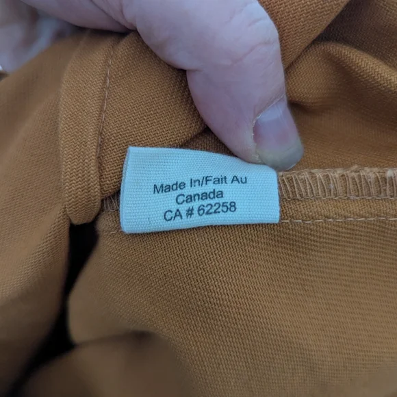 Beaton Linen Wide-Leg Flare Jeans in Mustard Brown - Picture 4 of 7